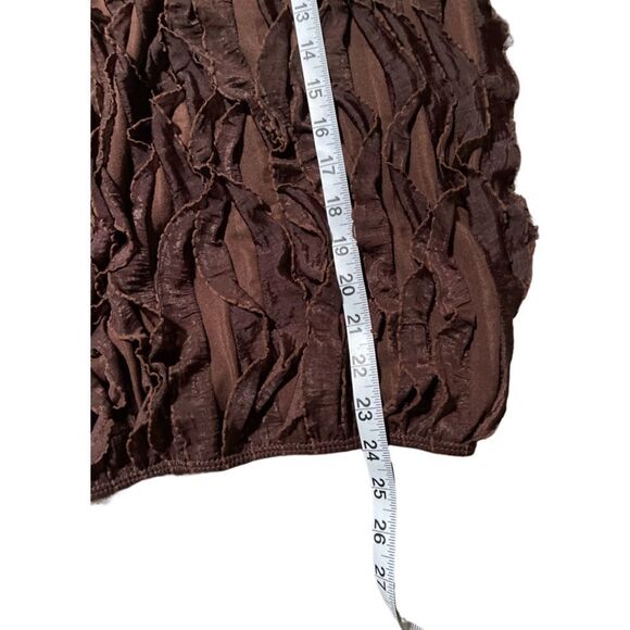 Jason Maxwell Brown Ruffle Tank Top Large - Picture 4 of 7